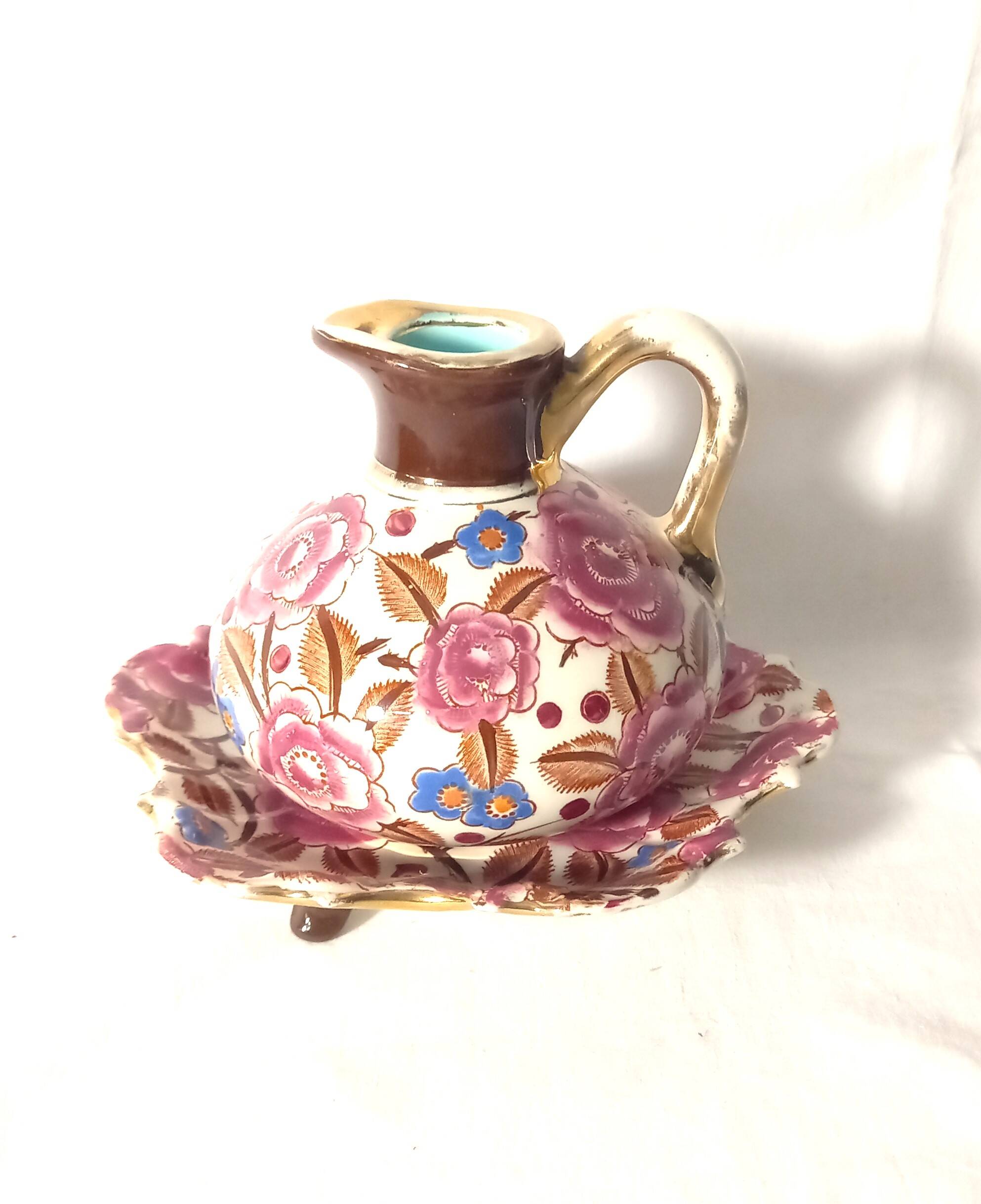 Art Deco Boch Ceramic Jug and Plate (by R. Chevalier)