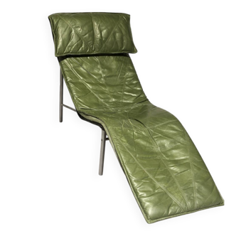 SKYE chaise longue – Tord Björklund for IKEA – 1970s – Green leather