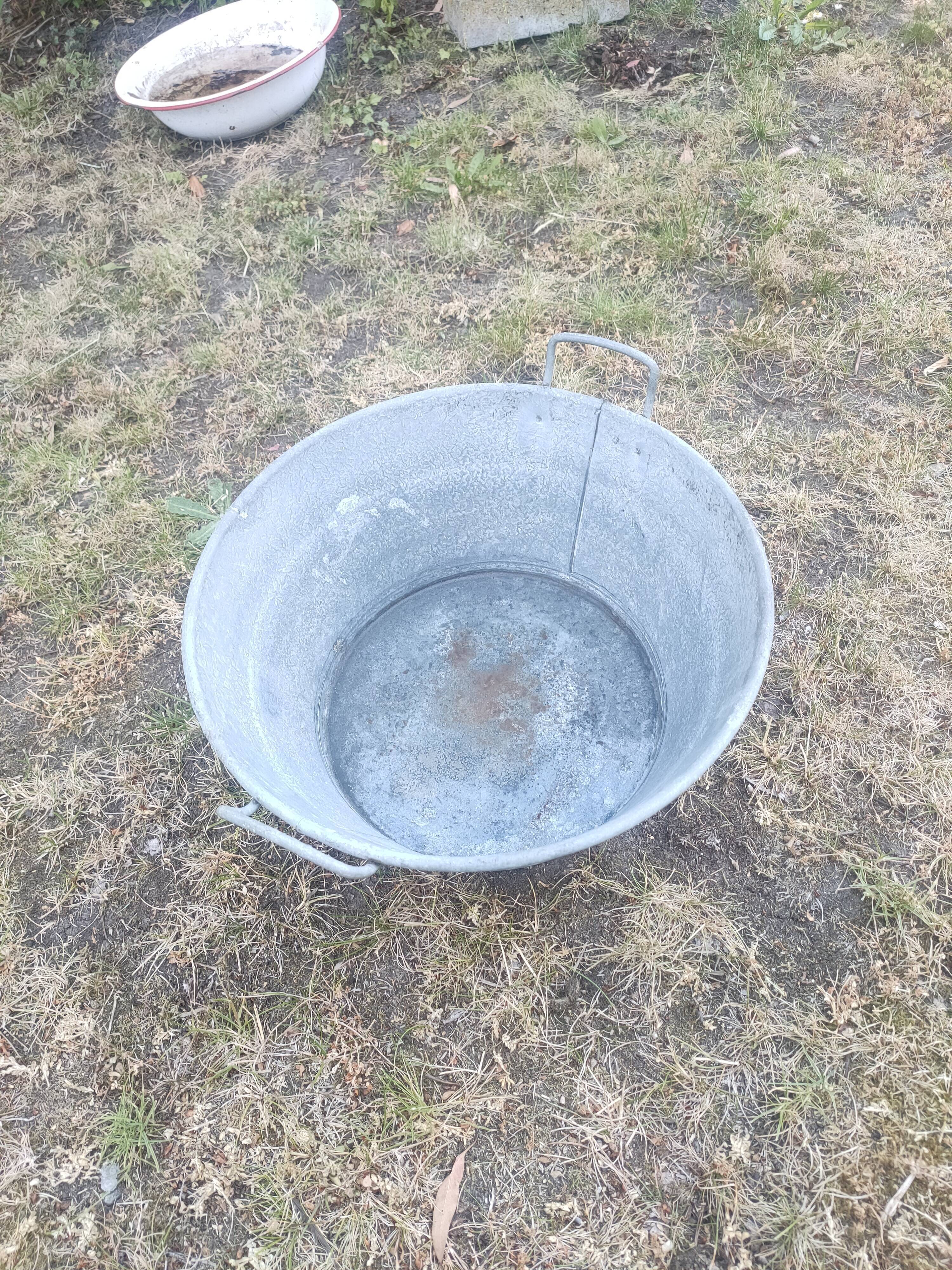 Old zinc basin