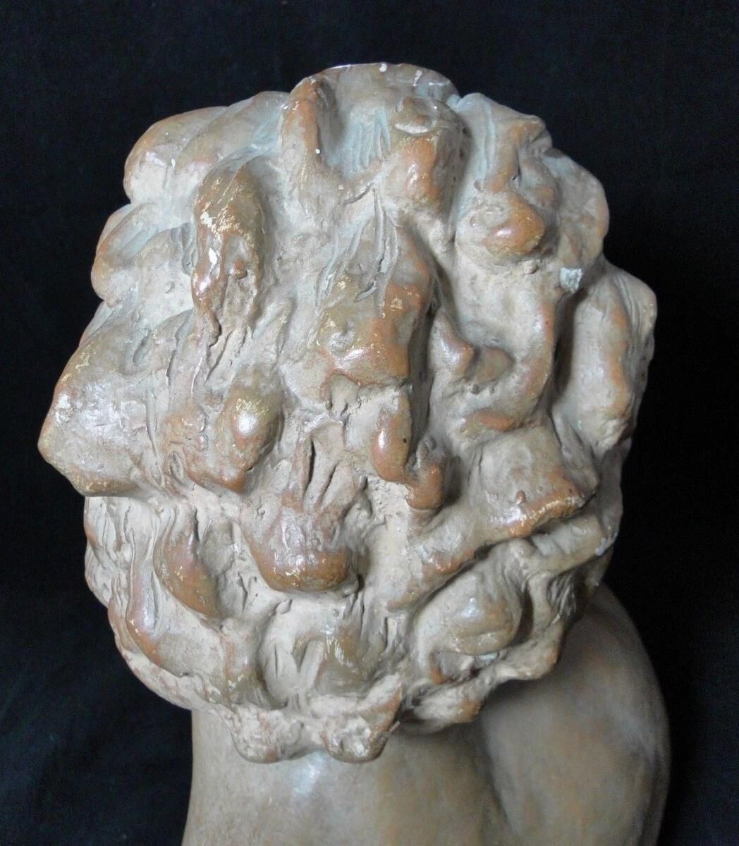 Buste homme en platre sculpture art déco Selency