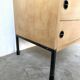 Three-drawer commode ARP — Minvielle, oak and lacquered metal, France, years
