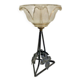 Ancienne petite lampe Art Déco 1930 vasque dorée Ezan un