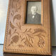 Antique hand carved  frame solid wood  19.5 cm x 13.5 cm