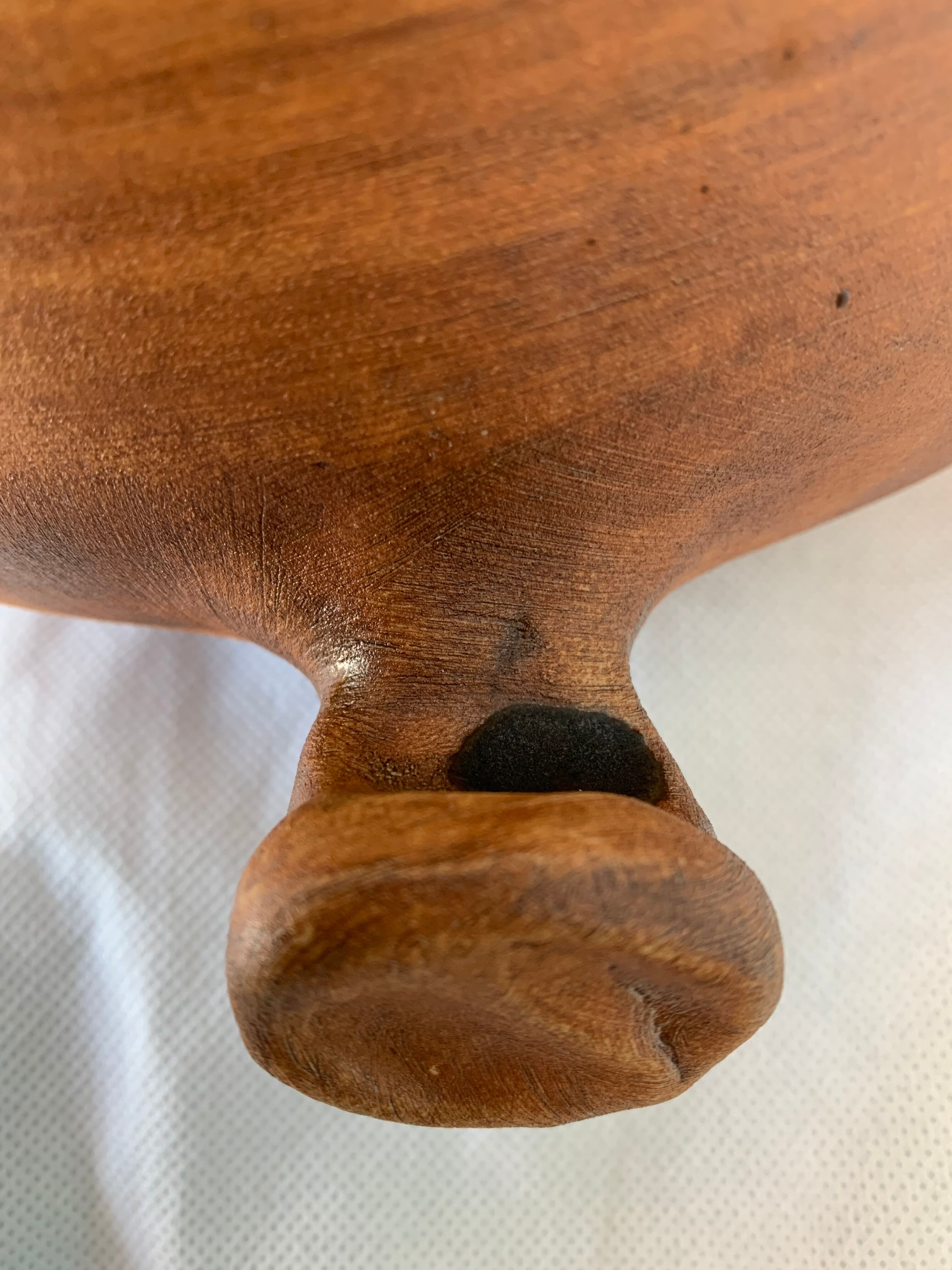 Service dish enamelled sandstone Pottery of the Vallauris Dove