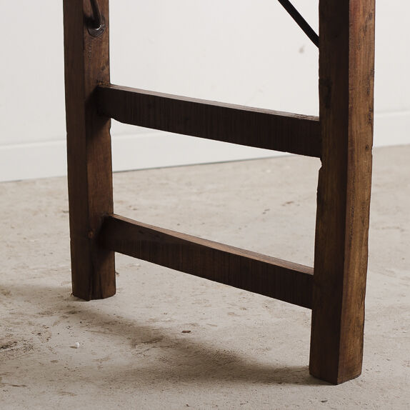 Console vintage industrielle pliable en bois