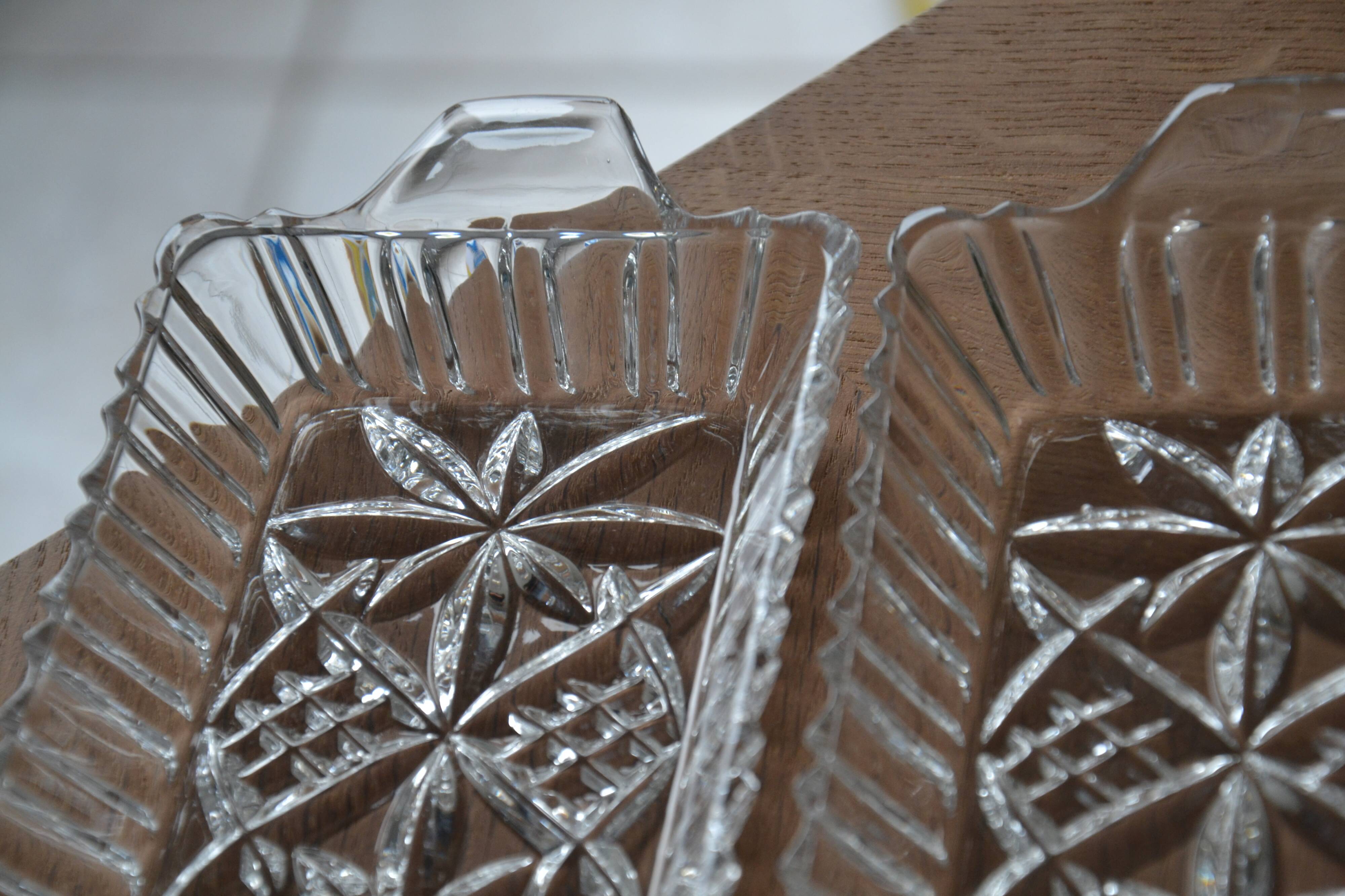 Crystal appetizer plates/trinkets