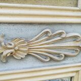 Louis XVI style trumeau mirror in patinated wood