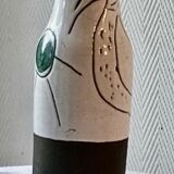 Polychrome enamelled ceramic lamp base with abstract decoration signed Jacques Innocenti