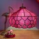 Suspension abat-jour vintage en nacre rose