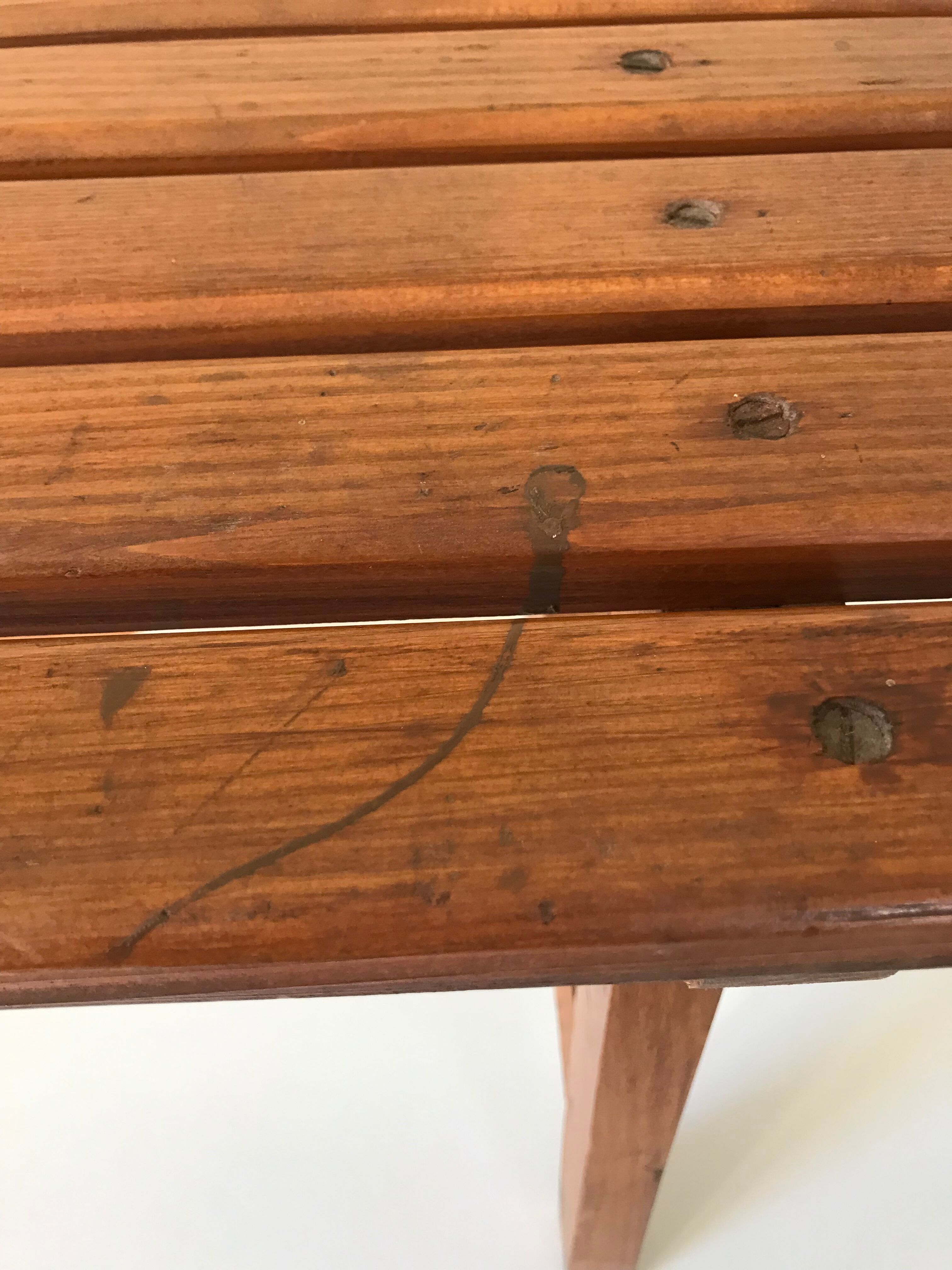 Bench vintage oak Annees 60