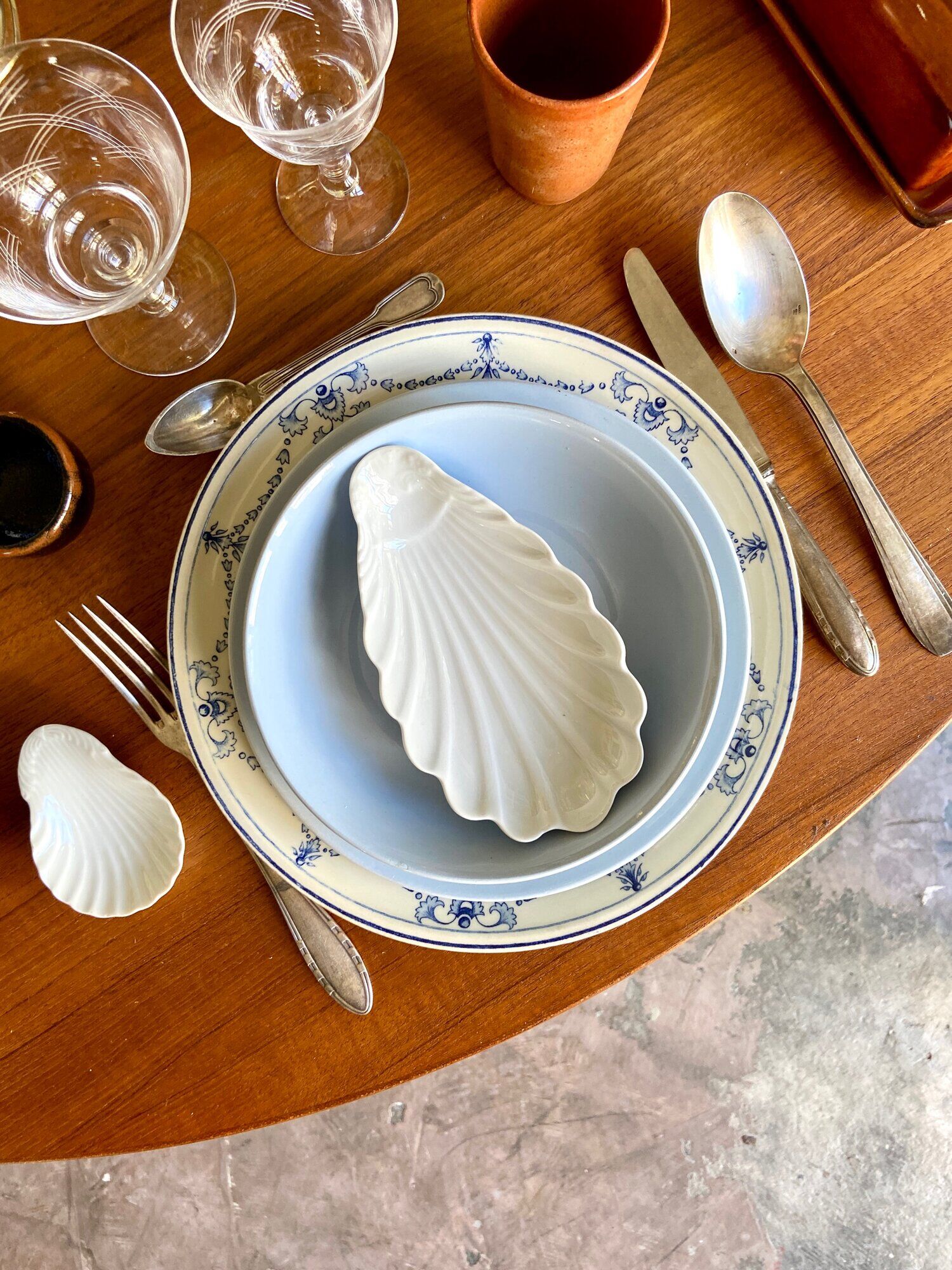 Ramequin shell pillivuit in white porcelain