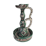 Ceramic candle holder signed