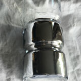 Vase verre argent