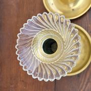 Paire de Bougeoirs Louis Philippe en laiton 1900s