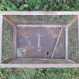 Former wooden and metal bird cage