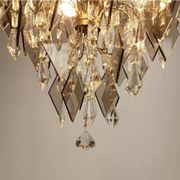 Hollywood Regency crystal and glass chandelier, 1970s
