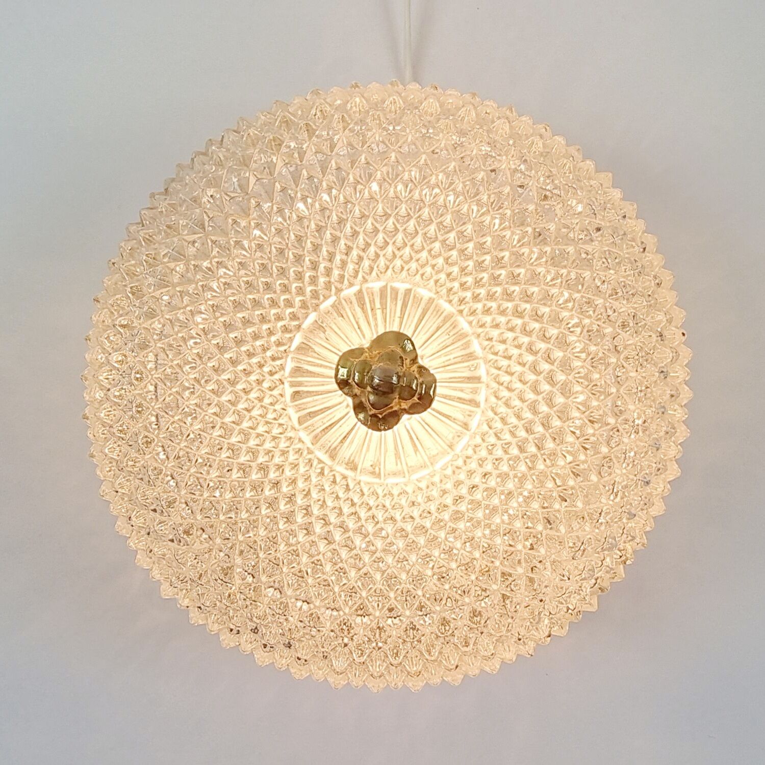 Glass ceiling lamp from Limburg, Germany, 1960s