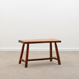 Wooden brutalist bench, France 70s.