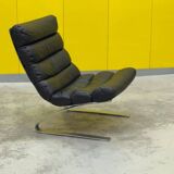 COR "Sinus" Cantilever Lounge Chair – Black Leather & Steel (1976)