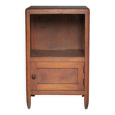 Wooden bedside table with compartment, reconstruction period.