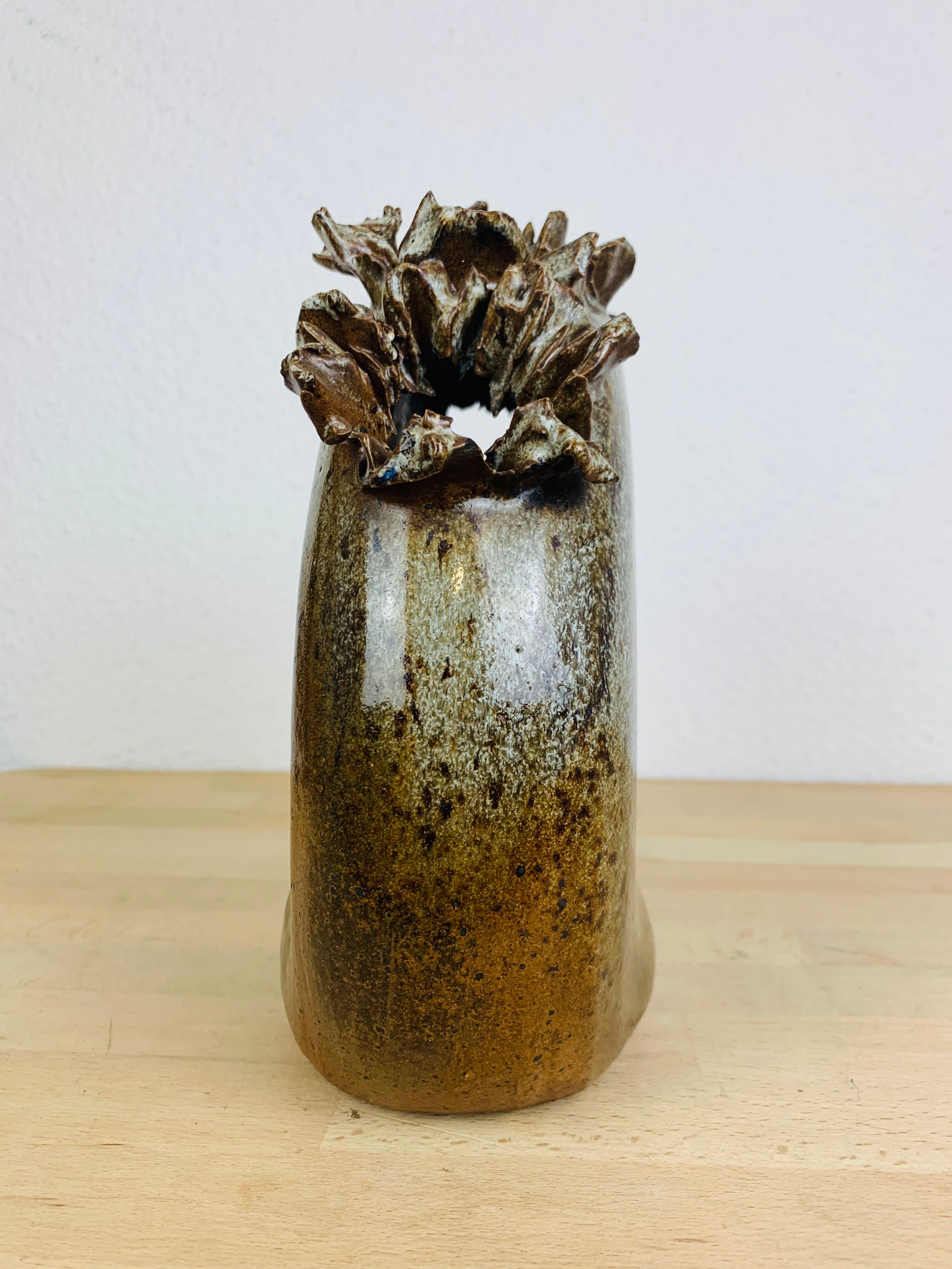 Vase stings zoomorphic flowers by Alexandre Kostanda, ceramic fish