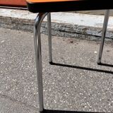 Orange Formica stool