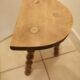 Tabouret demi lune vintage en bois massif 1