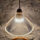 Suspension globe style holophane industriel vintage