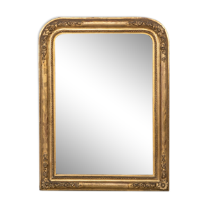 Miroir fleuri Louis philippe Doré