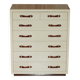 Ralph Lauren Modern Hollywood leather and wood chest of drawers