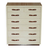 Commode Ralph Lauren Modern Hollywood cuir et bois