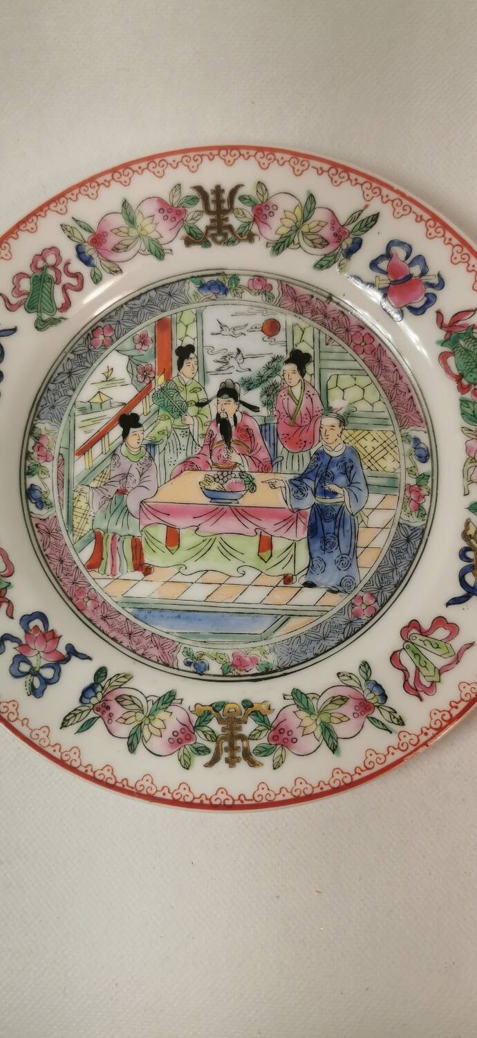 Old Chinese Porcelain Plate Canton