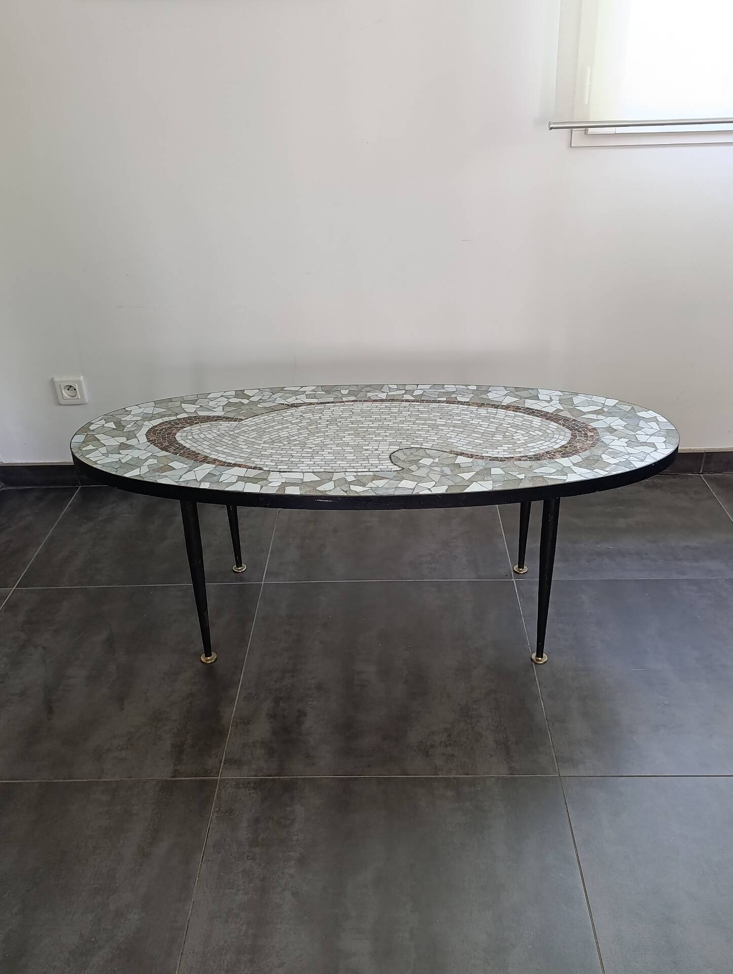 Table basse vintage mosaïque