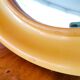 Vintage 70s yellow bathroom wall circle mirror