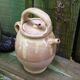 Old goat gargoulette in beige and yellow glazed earth XIXth century