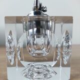 70s glass cube table lighter