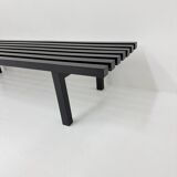 Mid-century slatted wooden bench Martin Visser style , 1970’s