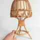 Midcentury Bamboo and Rattan Table Lamp, Attributed to Louis Sognot
