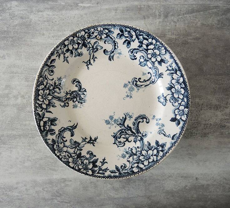 Service à Dessert en Terre de Fer -  H Boulenger & Cie - Wild Rose
