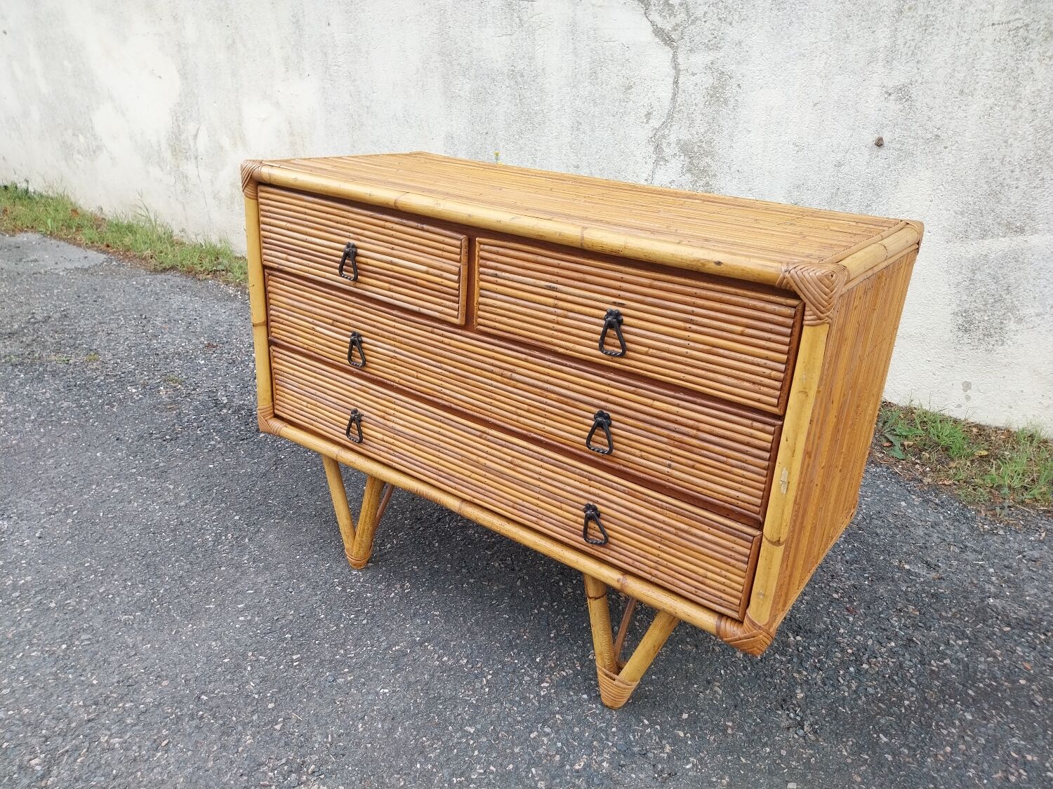 Bamboo chest of drawers