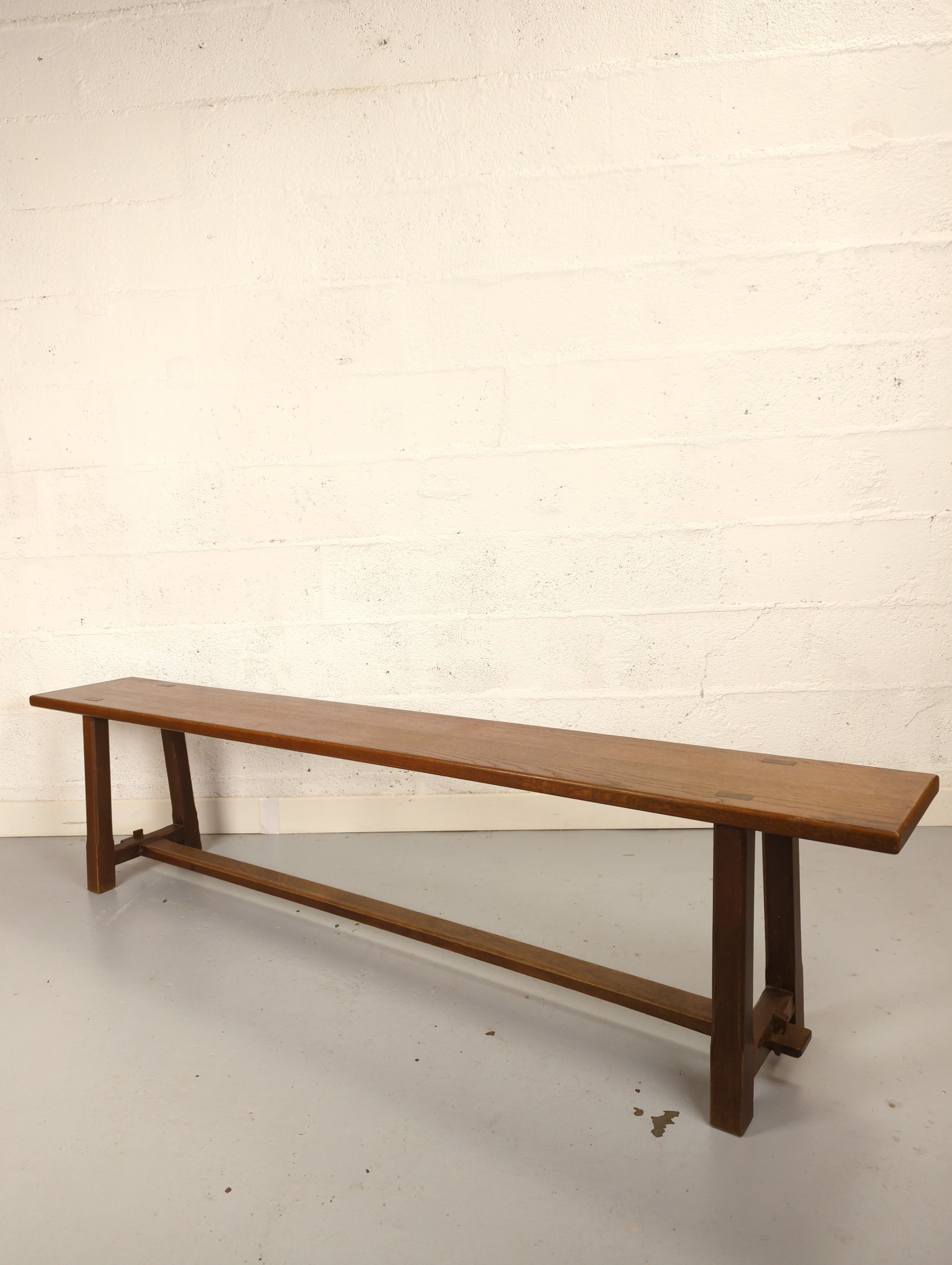 Old bench for oak farmhouse table