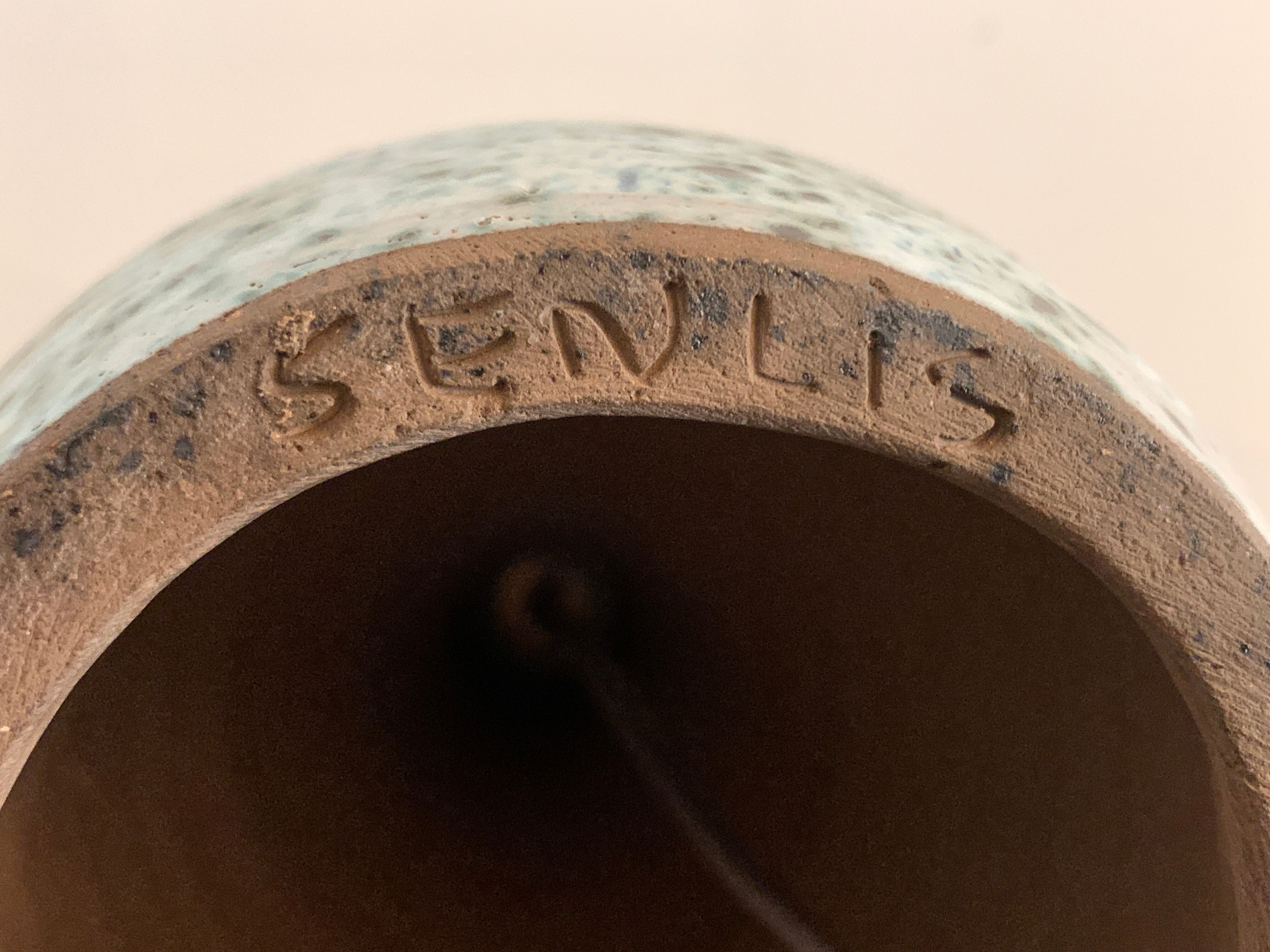 Ceramic lamp foot Monique Senlis, 1970