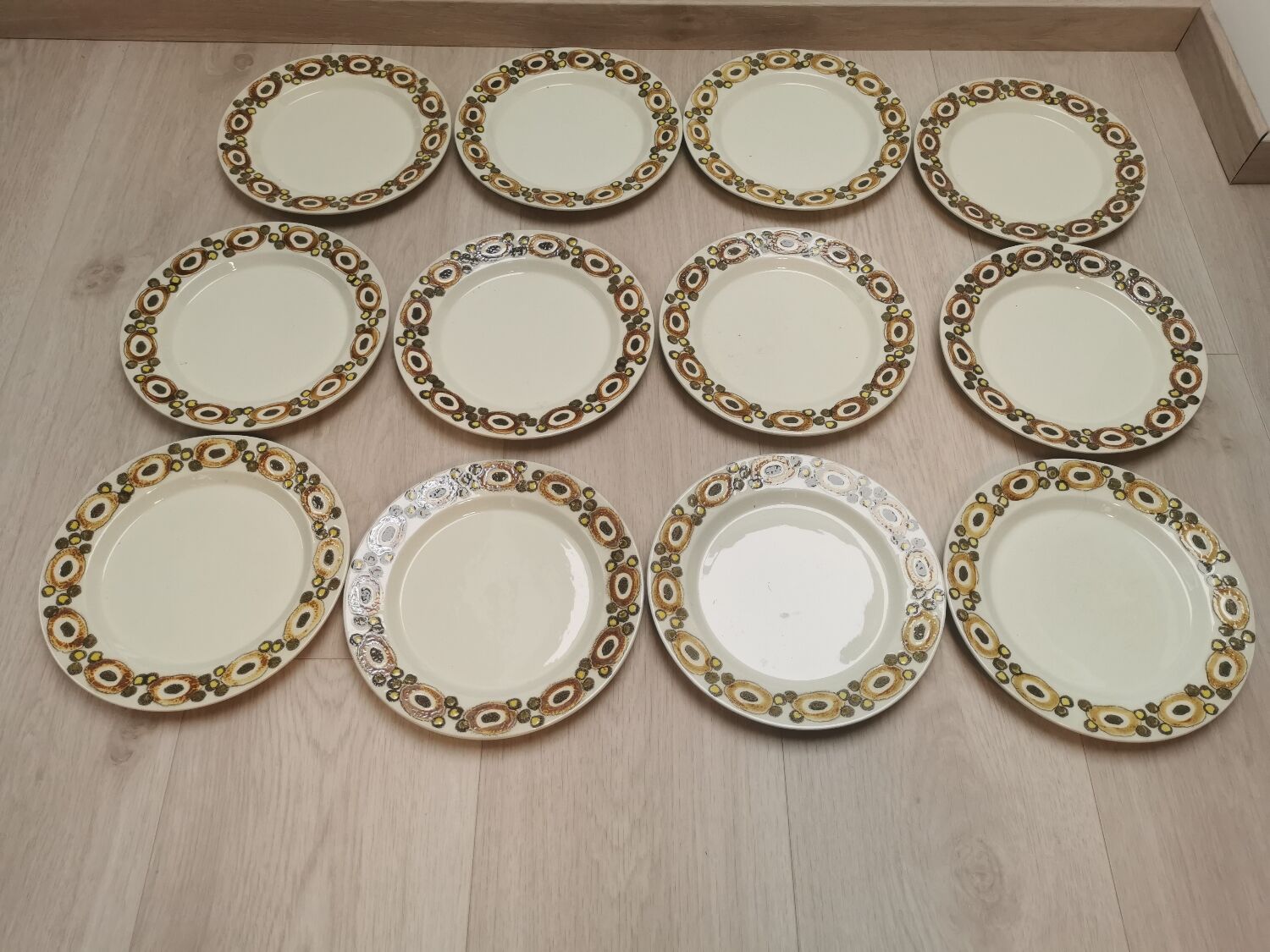 Dessert asiattes vintage set of 12 Royal Coppennagen "nucella"