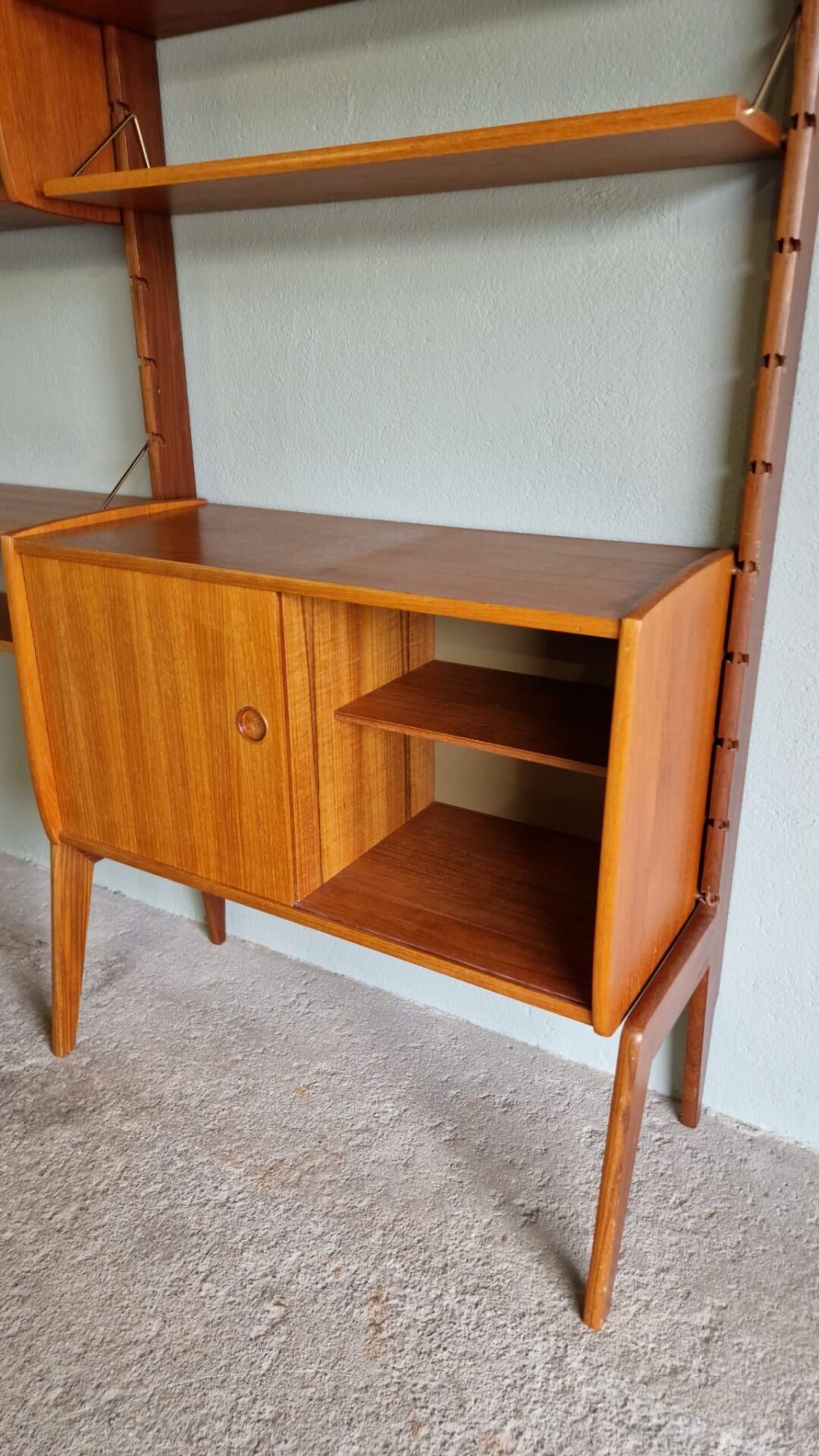 Freestanding storage unit in teak Ergo, Vintage Scandinavian 1960s