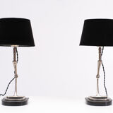 Pair of Eichholtz table lamps with stirrups from 1980s