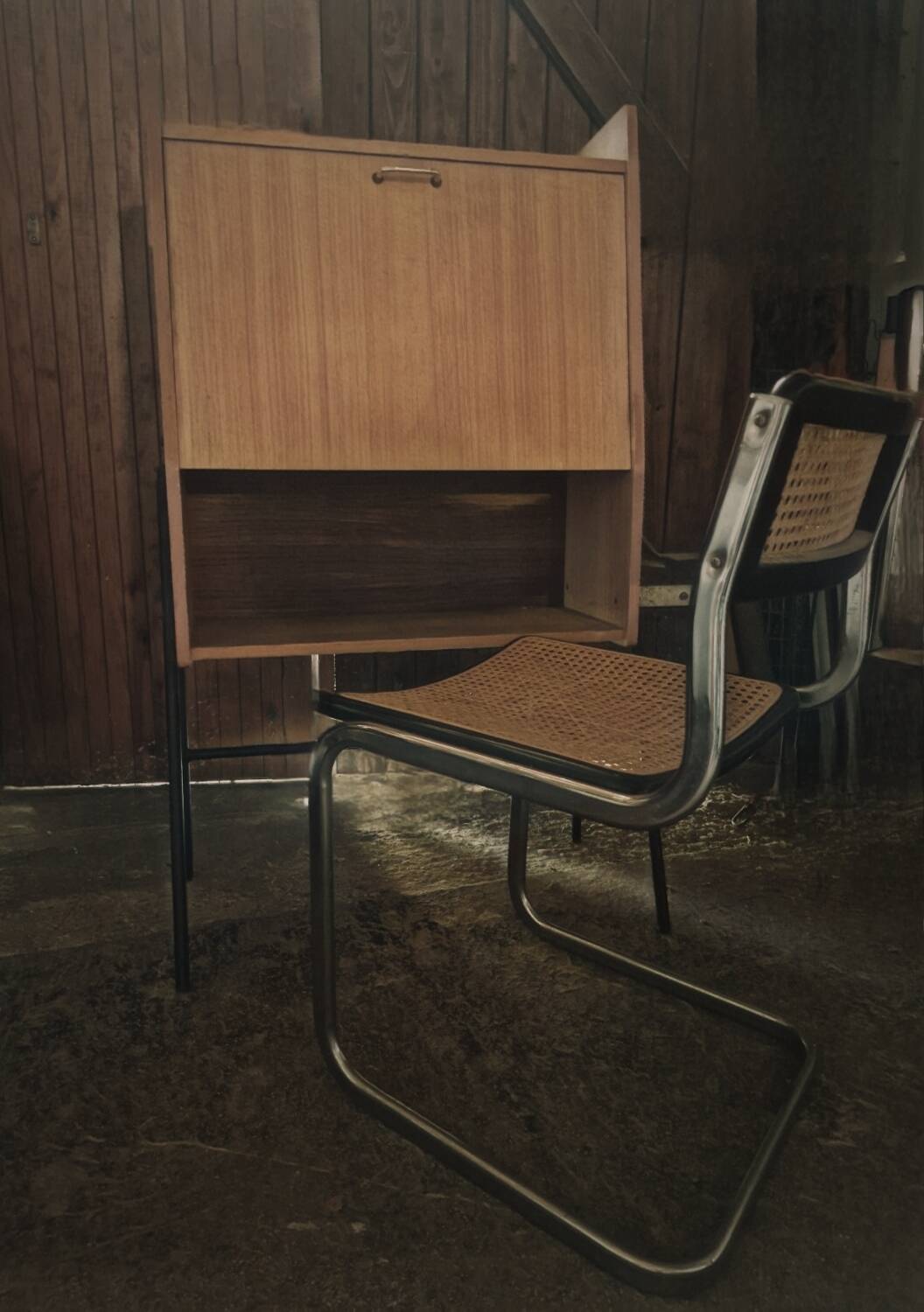 Bureau Secrétaire dans le goût Guariche, Hitier 1950, 60