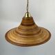 Pencil split reed rattan bamboo and brass pendant Lamp, 1970s