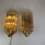 Pair of Hollywood Regency Sconces by Vadisa, 1980s