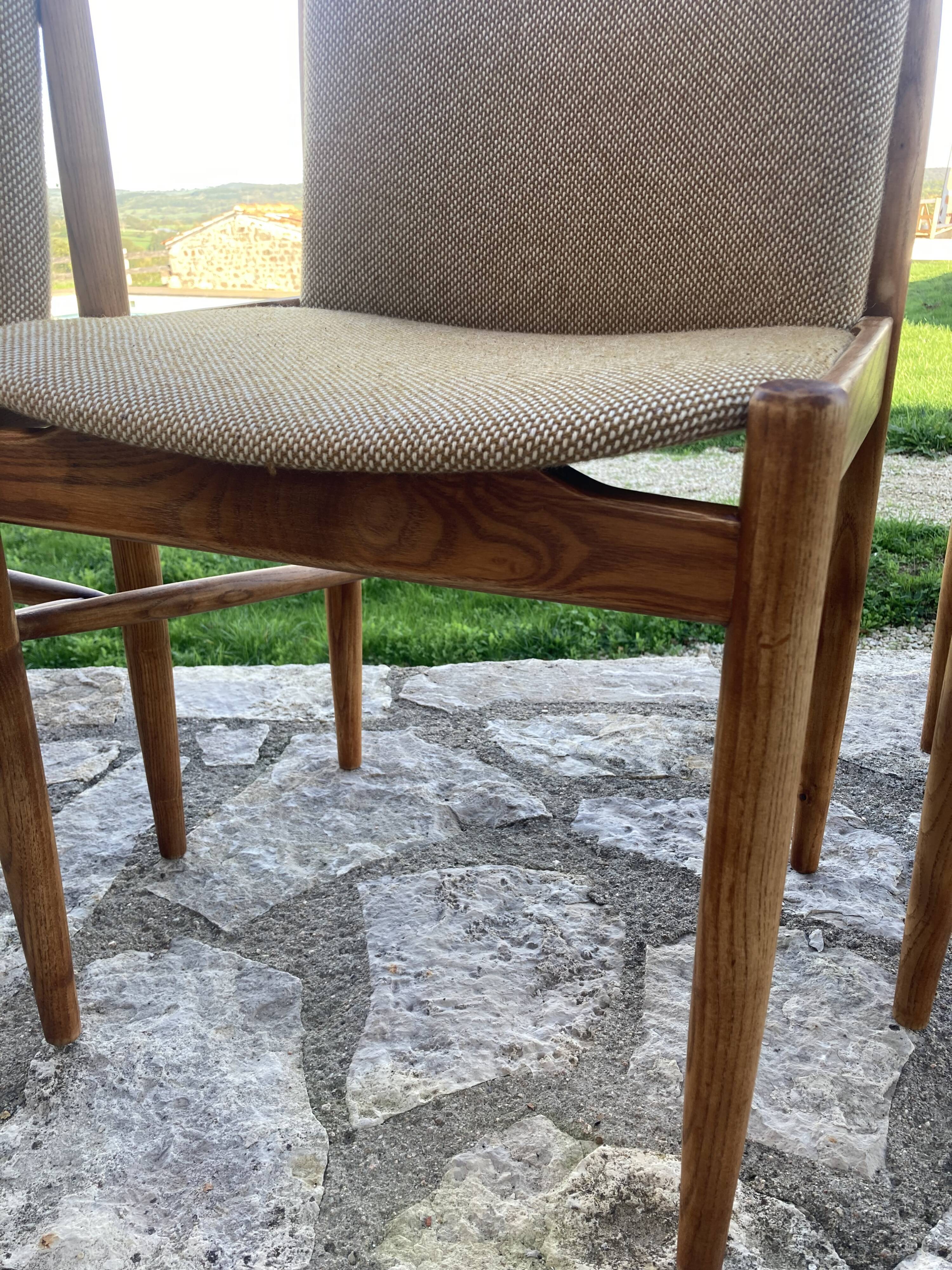 4 vintage Scandinavian style chairs