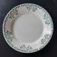 9 Assiettes plates dépareillées Terre de fer tons verts bleus